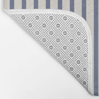 Blue And Cream Striped Bath Mat Gallery Image 2