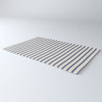 Blue And Cream Striped Rug Gallery Image 3