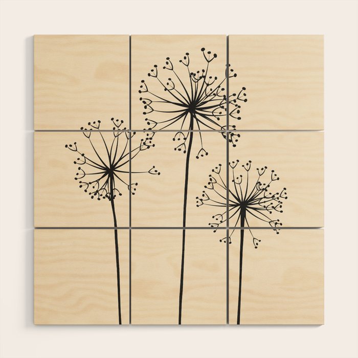 Dandelions Wood Wall Art Gallery Image 1