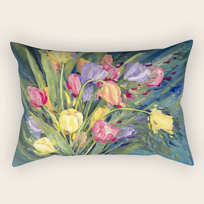 Tulip Burst Rectangular Pillow Gallery Image 2