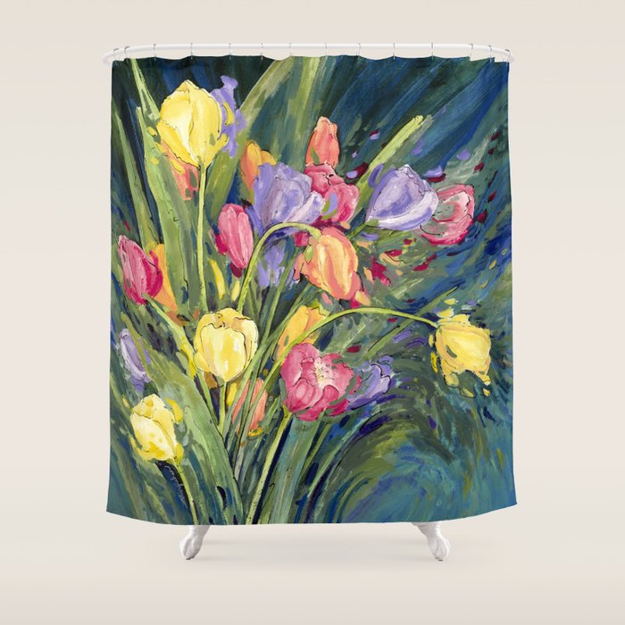 Tulip Burst Shower Curtain Gallery Image 1