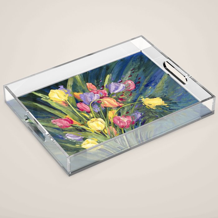 Tulip Burst Acrylic Tray Gallery Image 1