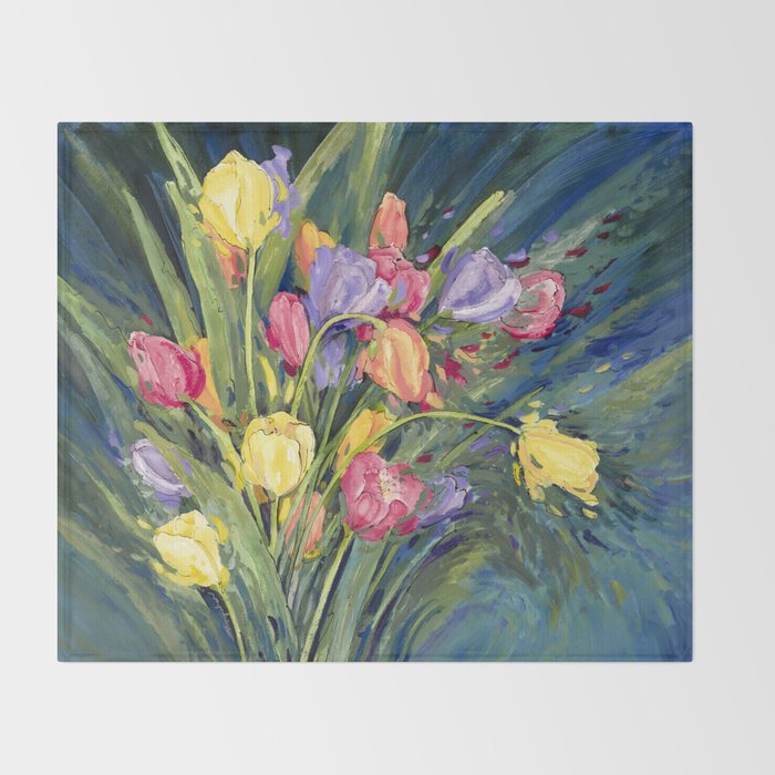 Tulip Burst Throw Blanket Gallery Image 2
