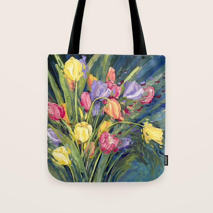 Tulip Burst Tote Bag Gallery Image 1