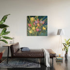 Tulip Burst Wood Wall Art Gallery Image 2