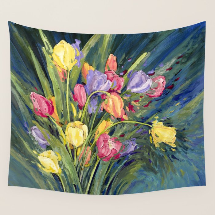 Tulip Burst Wall Tapestry Gallery Image 4
