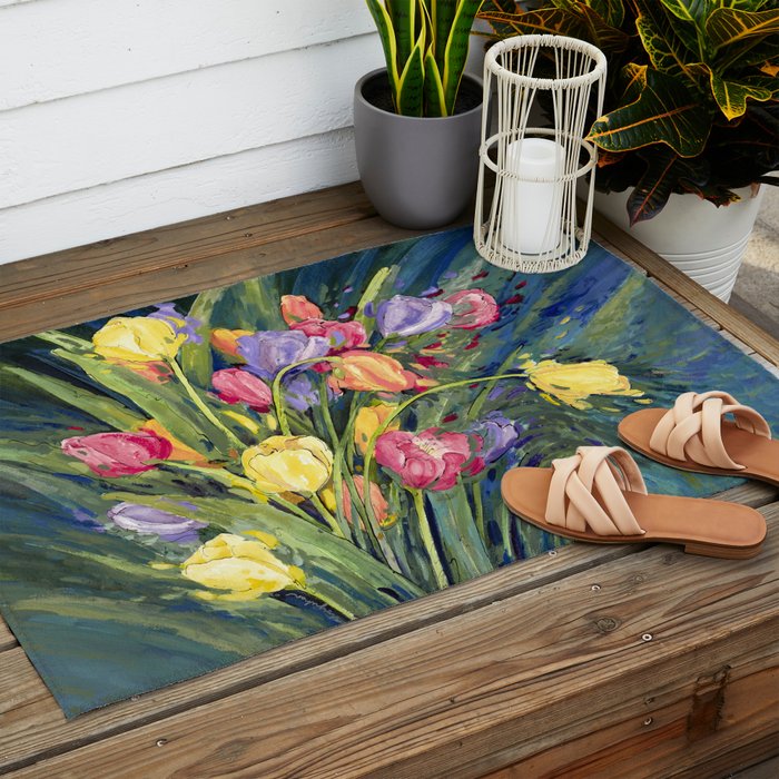 Tulip Burst Outdoor Rug Gallery Image 2