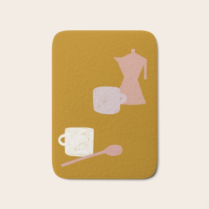 MORNING COFFEE Bath Mat Gallery Image 1
