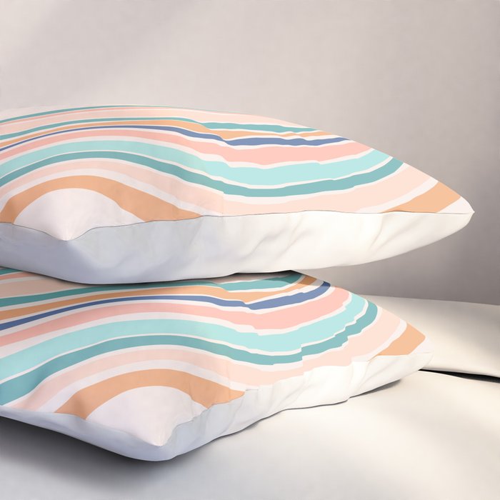 Time Travel - Colorful Rings Pillow Sham Gallery Image 3