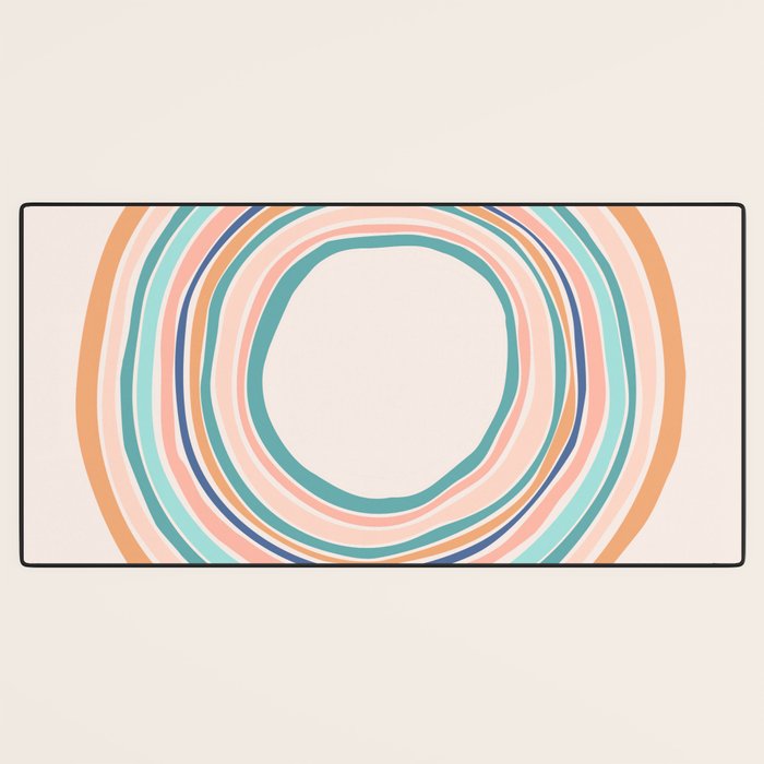 Time Travel - Colorful Rings Desk Mat Gallery Image 3