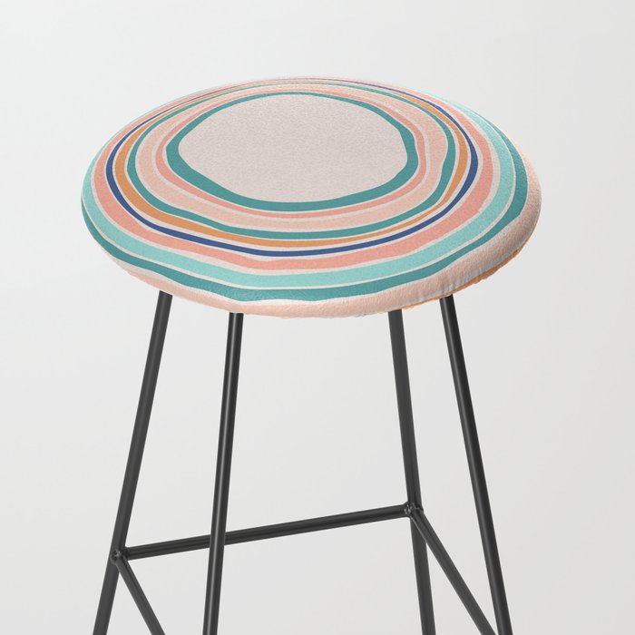 Time Travel - Colorful Rings Stool Gallery Image 2