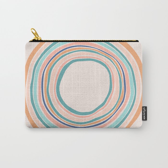 Time Travel - Colorful Rings Carry All Pouch Gallery Image 1