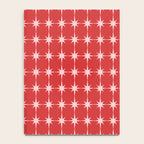 Mid Century Modern Atomic Stars Grid Retro Christmas Red and Pink Pattern Notebook Gallery Image 4