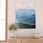 Great Smoky Mountain National Park Sunset Layers - Nature Photography Wall Tapestry Gallery Image 2