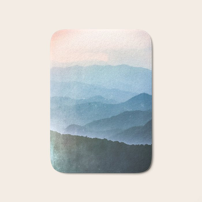 Great Smoky Mountain National Park Sunset Layers - Nature Photography Bath Mat Gallery Image 1