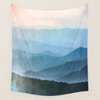 Great Smoky Mountain National Park Sunset Layers - Nature Photography Wall Tapestry Gallery Image 4