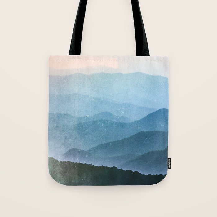 Great Smoky Mountain National Park Sunset Layers - Nature Photography Tote Bag Gallery Image 1