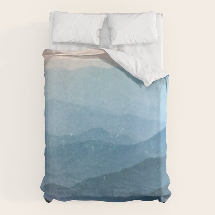 Great Smoky Mountain National Park Sunset Layers - Nature Photography Duvet Cover Gallery Image 1
