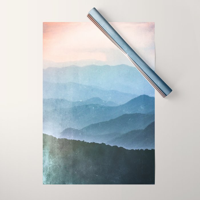 Great Smoky Mountain National Park Sunset Layers - Nature Photography Wrapping Paper Gallery Image 1