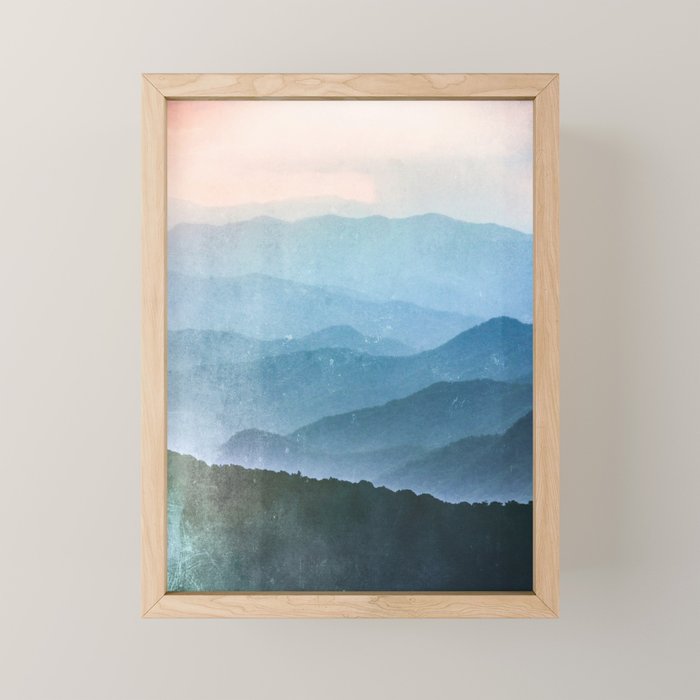 Great Smoky Mountain National Park Sunset Layers - Nature Photography Mini Art Print Gallery Image 1