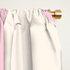 Retro Liquid Swirl Abstract Pattern Square in Baby Pink and Cream Window Curtain Gallery Image 2