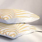 Metallic Gold Tropical Palm Fronds Pillow Sham Gallery Image 3