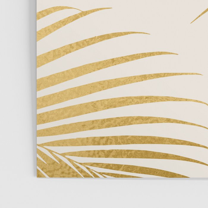 Metallic Gold Tropical Palm Fronds Poster Gallery Image 3