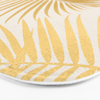 Metallic Gold Tropical Palm Fronds Bath Mat Gallery Image 3