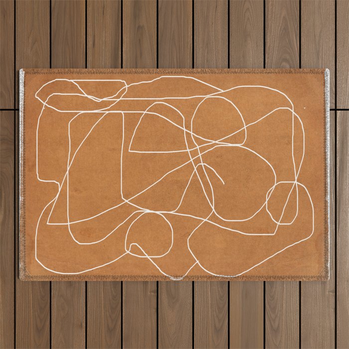 Abstract line art 17 Outdoor Rug Gallery Image 1