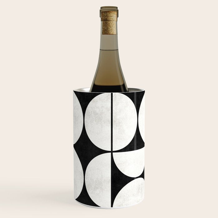 Mid-Century Modern Pattern No.2 - Black and White Wine Chiller Gallery Image 3