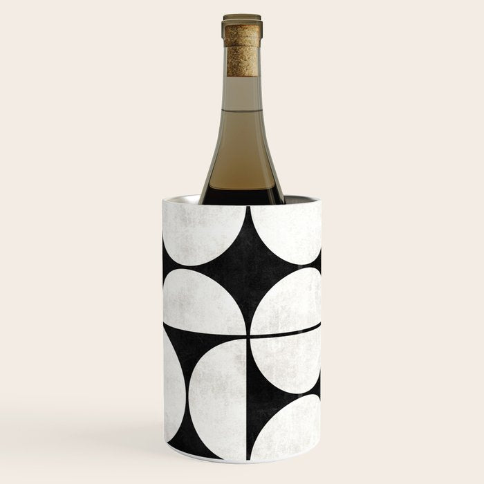 Mid-Century Modern Pattern No.2 - Black and White Wine Chiller Gallery Image 2