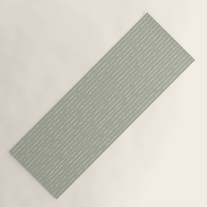 Lines II (Linen Sage) Yoga Mat Gallery Image 1