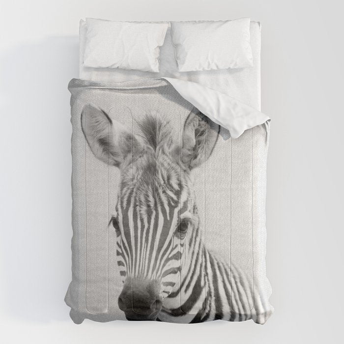 Baby Zebra - Black & White Comforter Gallery Image 1