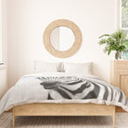 Baby Zebra - Black & White Duvet Cover Gallery Image 3