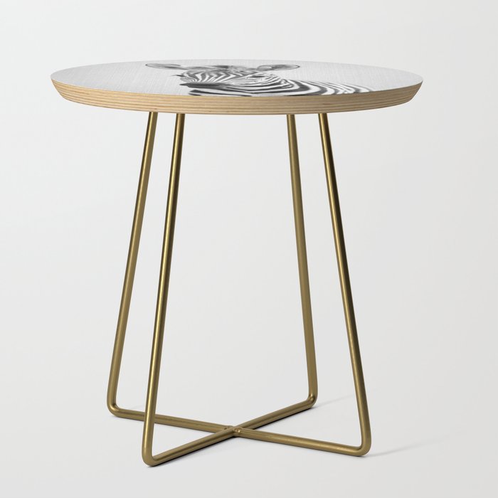Baby Zebra - Black & White Side Table Gallery Image 1