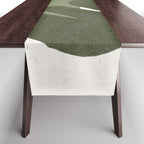 Modern Green Shapes Table Runner Gallery Image 1