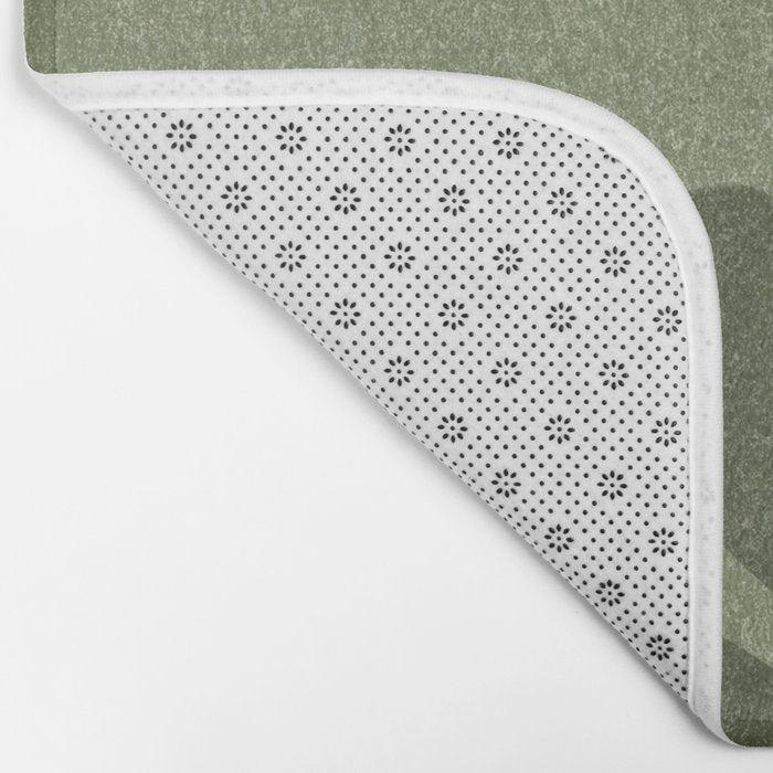 Modern Green Shapes Bath Mat Gallery Image 2