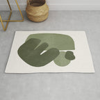 Modern Green Shapes Rug Gallery Image 1