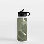 Modern Green Shapes Water Bottle Gallery Image 1