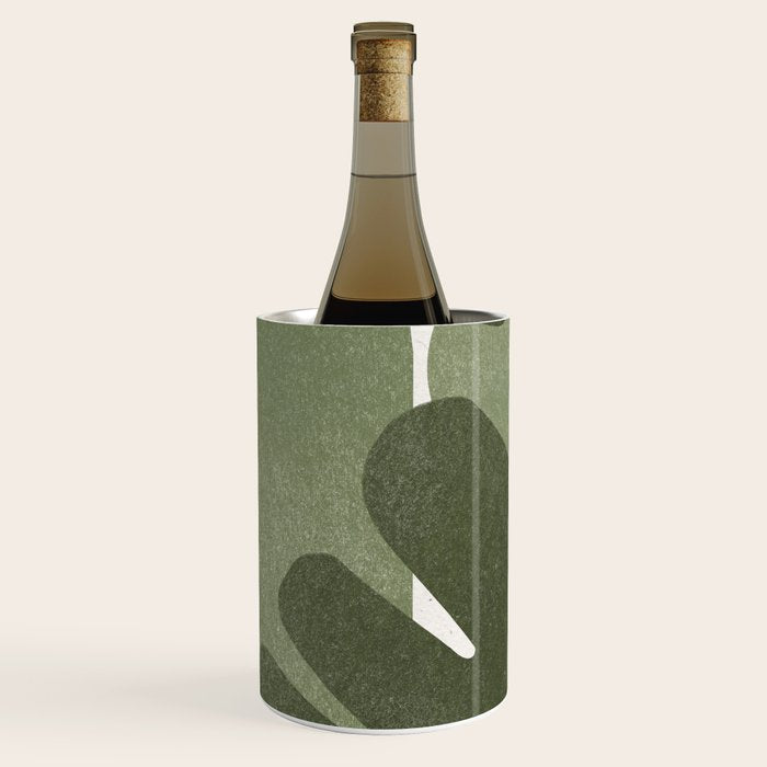 Modern Green Shapes Wine Chiller Gallery Image 1