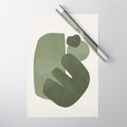 Modern Green Shapes Wrapping Paper Gallery Image 1
