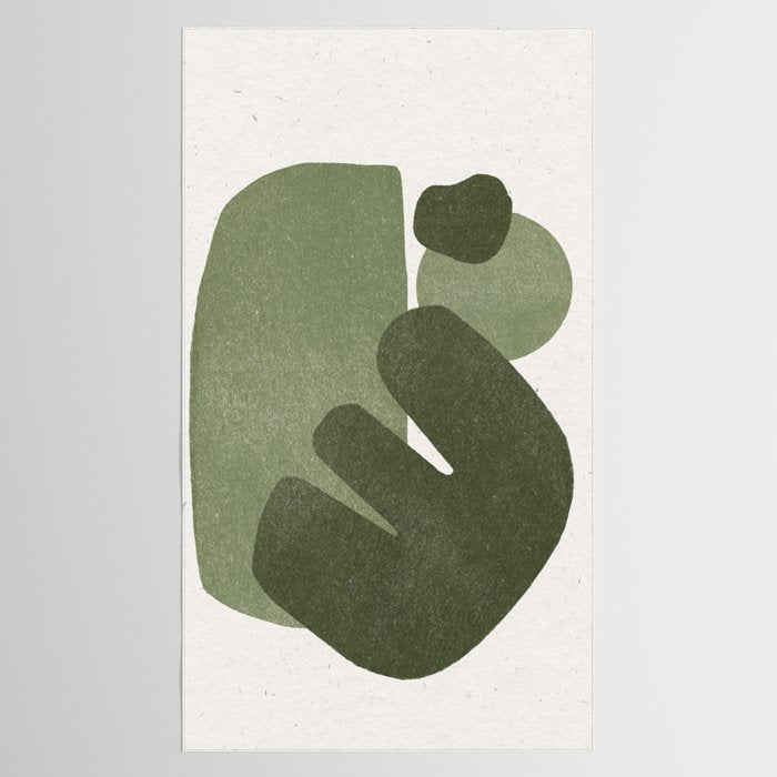 Modern Green Shapes Tablecloth Gallery Image 2