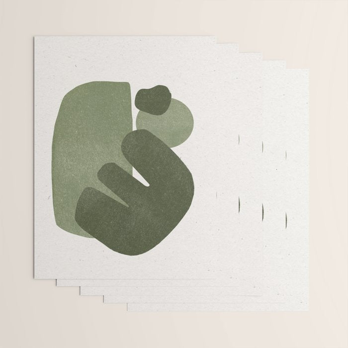 Modern Green Shapes Wrapping Paper Gallery Image 3