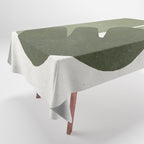 Modern Green Shapes Tablecloth Gallery Image 1
