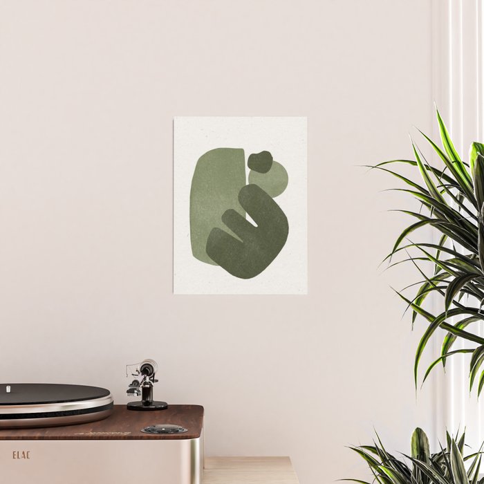 Modern Green Shapes Poster Gallery Image 2