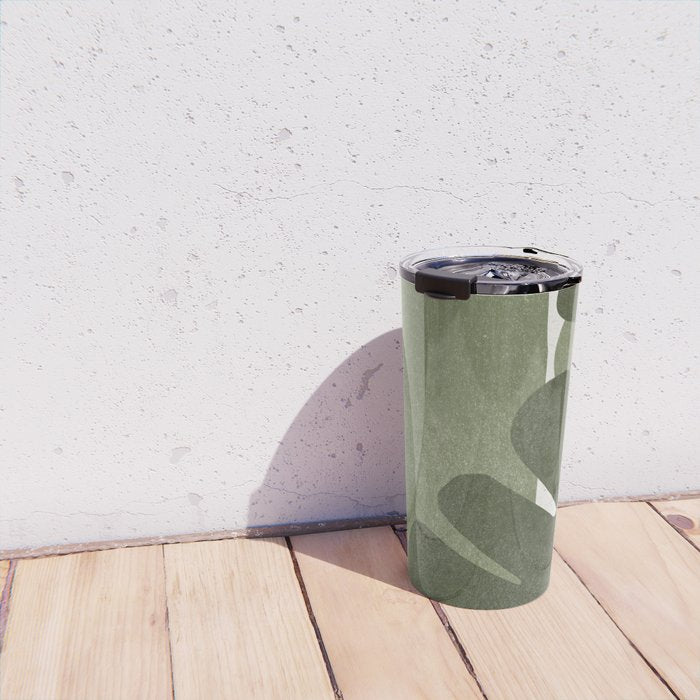 Modern Green Shapes Travel Mug Gallery Image 4