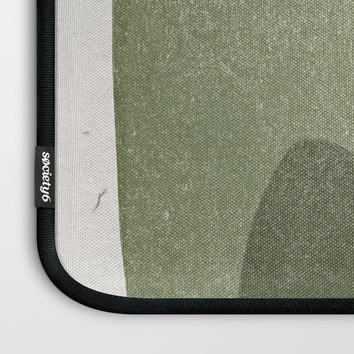 Modern Green Shapes Laptop Sleeve Gallery Image 3