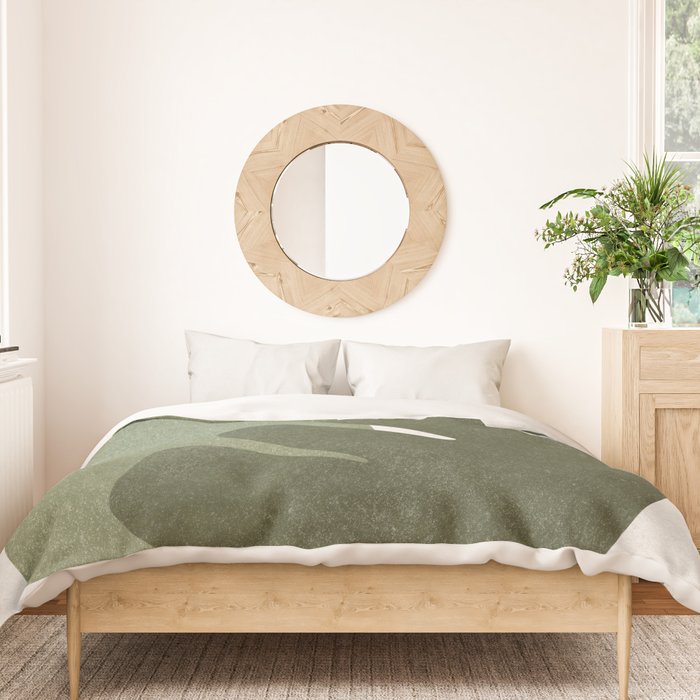 Modern Green Shapes Duvet Cover Gallery Image 3