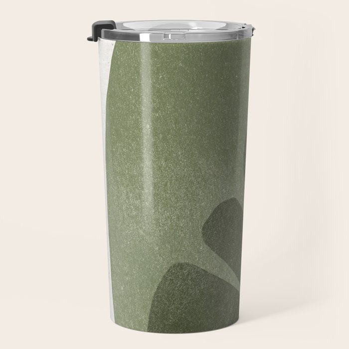 Modern Green Shapes Travel Mug Gallery Image 3