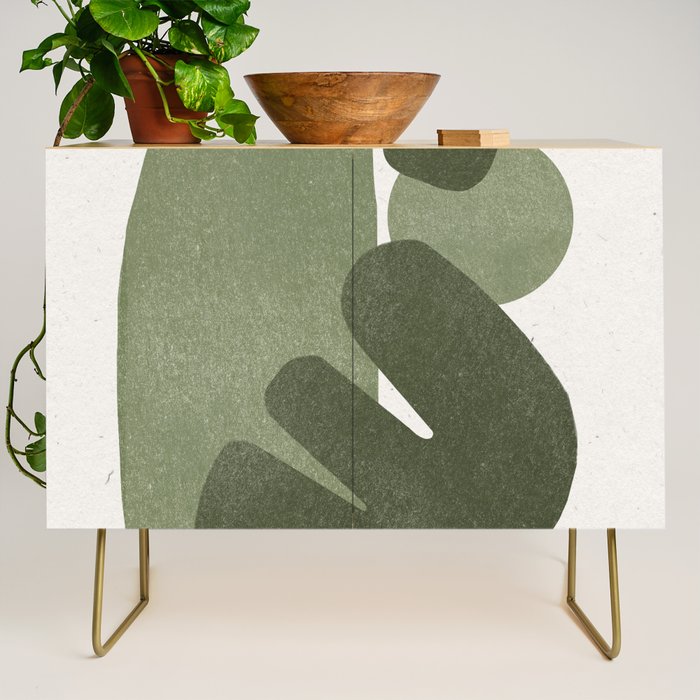 Modern Green Shapes Credenza Gallery Image 1